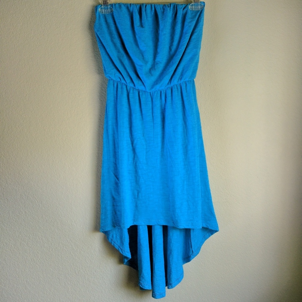 Express high low strapless dress